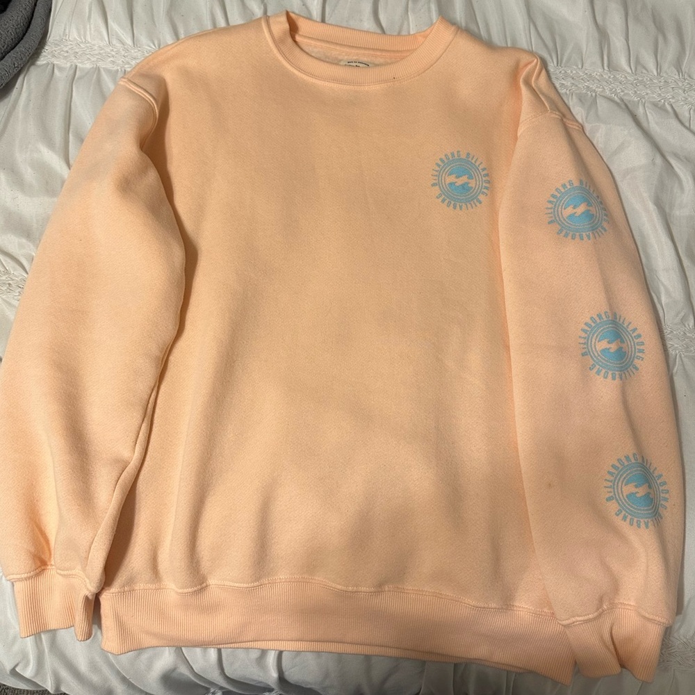Peach billabong crewneck